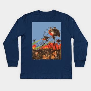 Vintage Science Fiction Kids Long Sleeve T-Shirt